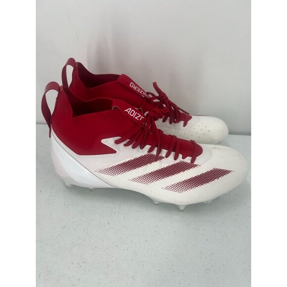 Adidas Adizero Impact+ Mens Size 13 Red White Football Cleats - Picture 1 of 12
